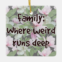 Familie: Wo komisch regiert tief Keramikornament