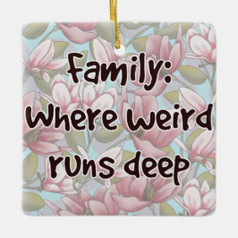 Familie: Wo komisch regiert tief Keramikornament