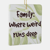 Familie: Wo komisch regiert tief Keramikornament (Rechts)