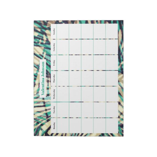 Familie wöchentlich notizblock (Rotiert)