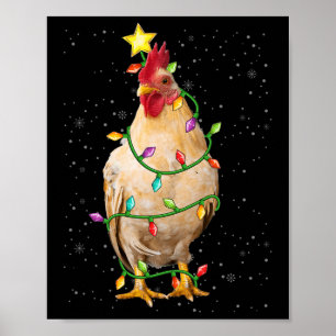 Familie Xmas Jahreszeit WeihnachtsLICHT Hähnchen U Poster