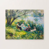 Familie zum Picknick in einem üppigen Wiesen Puzzl Puzzle (Horizontal)