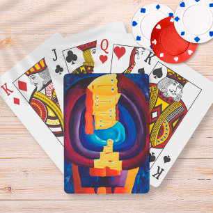 Familie zusammen moderne Porträtmalerei Kunst Spielkarten