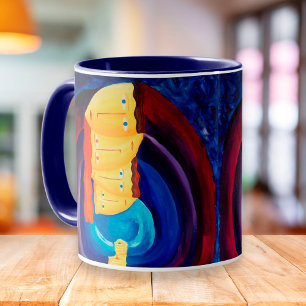 Familie Zusammen Moderne Porträtmalerei Kunst Tasse