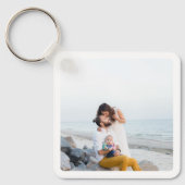 Familie Zwei Foto doppelseitige Aluminium-Schlüsse Schlüsselanhänger (Vorderseite)