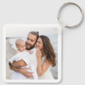 Familie Zwei Foto doppelseitige Aluminium-Schlüsse Schlüsselanhänger (Rückseite)