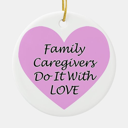 FamilieCaregivers tun es mit Liebe Keramikornament (Vorne)