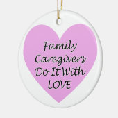 FamilieCaregivers tun es mit Liebe Keramikornament (Links)