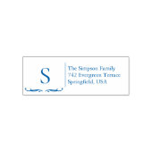 Familien-Adresse mit Monogramm-Stempel Permastempel (Design)
