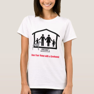 Familien-Anteil-Zuhause mit Windhund T-Shirt