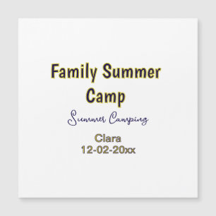 Familien-Camping-Urlaub benutzerdefiniert Name Dat Magnetkarte