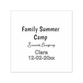 Familien-Camping-Urlaub benutzerdefiniert Name Dat Permastempel