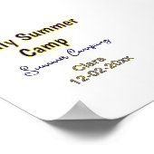 Familien-Camping-Urlaub benutzerdefiniert Name Dat Poster (Ecke)
