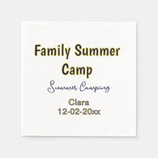Familien-Camping-Urlaub benutzerdefiniert Name Dat Serviette