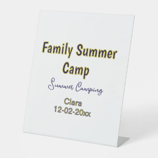 Familien-Camping-Urlaub benutzerdefiniert Name Dat Sockelschild