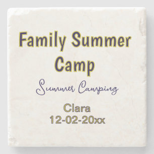 Familien-Camping-Urlaub benutzerdefiniert Name Dat Steinuntersetzer