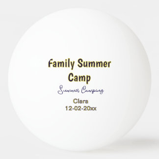 Familien-Camping-Urlaub benutzerdefiniert Name Dat Tischtennisball
