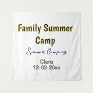 Familien-Camping-Urlaub benutzerdefiniert Name Dat Wandteppich
