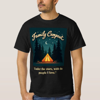 Familien-Campingausflug 2025 – Retro-Zelt-Nacht-T- T-Shirt