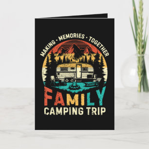 Familien-Campingausflug, der gemeinsam Erinnerunge Feiertagskarte