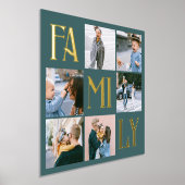 Familien-Chic-Mehrfachfoto-Teal Foliendrucke (Ablage )