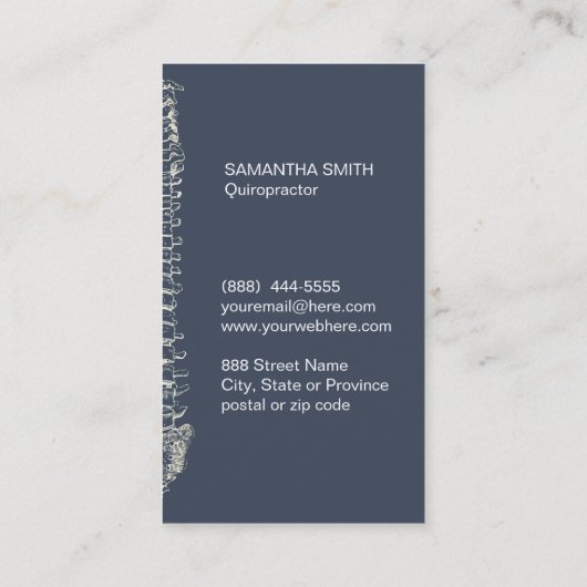 Familien-Chiropraktikdorn ı Visitenkarte (Rückseite)
