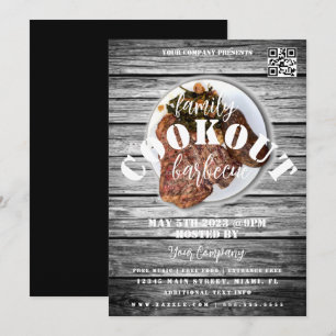 Familien-Cookout-Barbecue-Steak-Event-Party-Flyer Einladung
