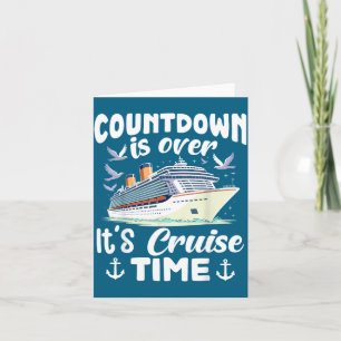 Familien-Countdown Über Seine Kreuzfahrt Illustrat Karte