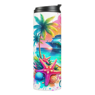 Familien Cruise Tropical Beach Thermosbecher