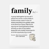 Familien Definition Acrylschild (Vorderseite)