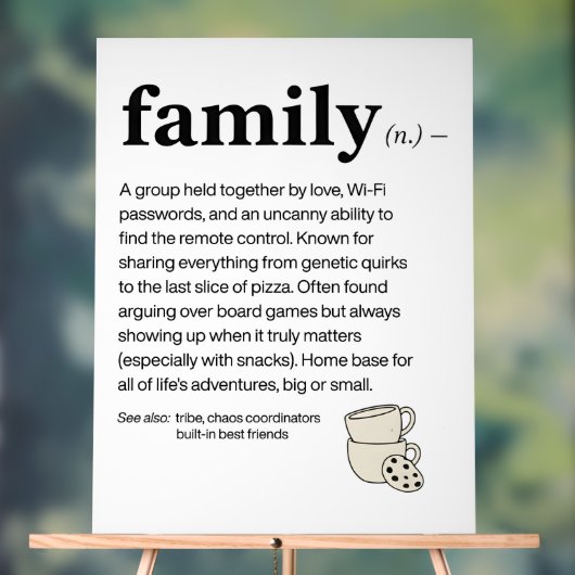 Familien Definition Acrylschild (Neutral)