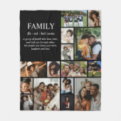 Familien-Definitions-Fotocollage Fleecedecke (Vorderseite)