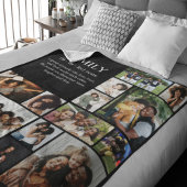 Familien-Definitions-Fotocollage Fleecedecke