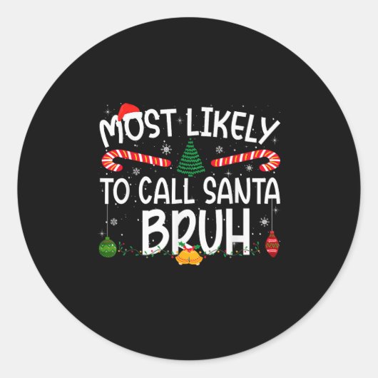 Familien, die zu Weihnachten kommen, werden mit gr Runder Aufkleber (Vorderseite)