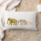 Familien-Elefanten Lendenkissen (Decke)