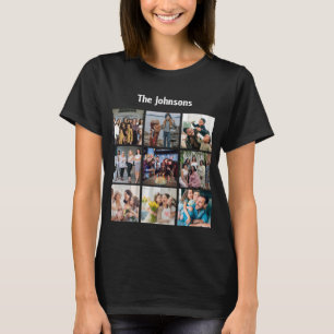 Familien Erinnerungen 9 Foto-Raster Personalisiert T-Shirt