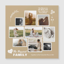 Familien-Erinnerungs-Fotocollage Magnetkarte