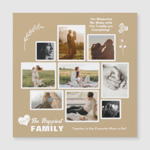 Familien-Erinnerungs-Fotocollage Magnetkarte