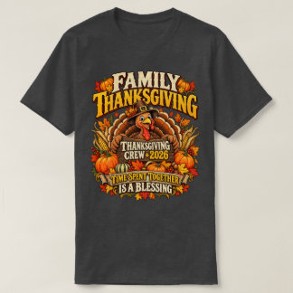 Familien-Erntedank-Crew 26 Lustiger Truthahn passe T-Shirt