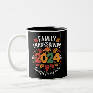Familien-Erntedankfest 2024 Dankbar für meinen Sta Zweifarbige Tasse