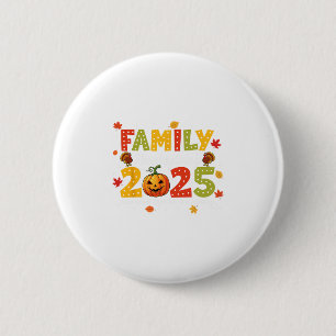 Familien-Erntedankfest 2025 Truthahn Kürbis Herbst Button