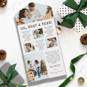 Familien-Feiertags-Tri-Fold-Karte All In One Einladung