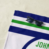 Familien-Ferien-Badetücher - Blau, grün Strandtuch (Beispiel)