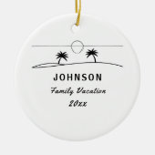 Familien-Ferien Keramik Ornament (Vorne)