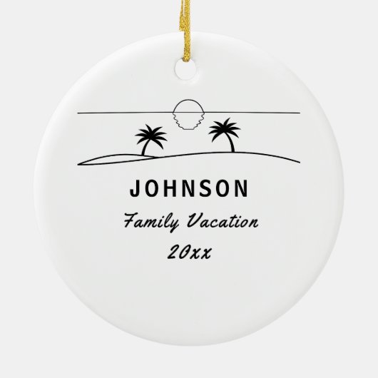 Familien-Ferien Keramik Ornament (Hinten)