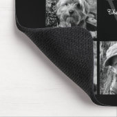 Familien-Foto-Collage und Monogramm Mousepad (Ecke)