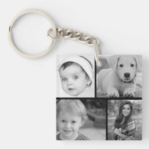 Familien-Foto-Collagen-Schlüsselanhänger Schlüsselanhänger