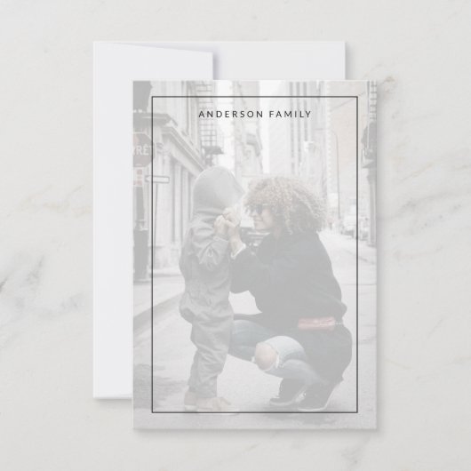 Familien-Foto Dankeskarte (Vorderseite)