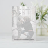 Familien-Foto Dankeskarte (Stehend Vorderseite)