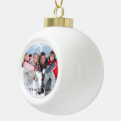 Familien-Foto Keramik Kugel-Ornament (Rechts)